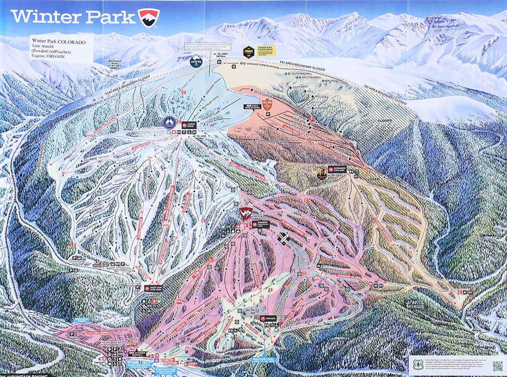 Winter Park Ski Area Trail Map